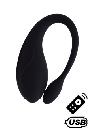 TANDEM Noir, stimulateur pour couple USB avec télécommande en silicone médical  - BQ125BLK